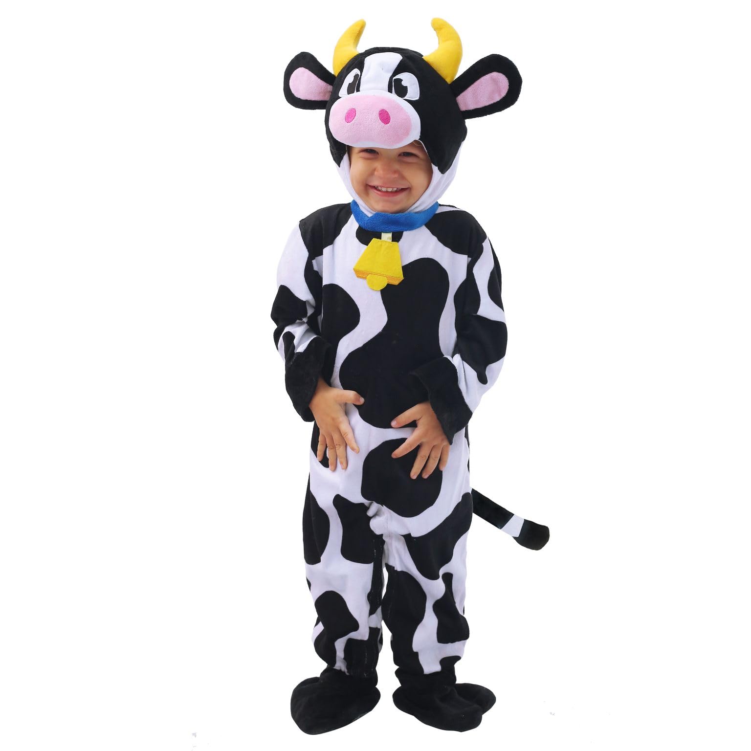 Spooktacular Creations Baby Cow Costume with Milking Bucket for Toddler, Kids Halloween Farm Party Dress Up (12-18 Months)