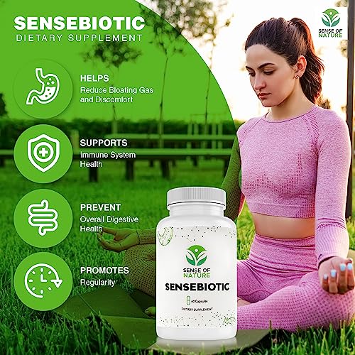 Sense Of Nature Sensebiotic Gut Health Probiotics Dietary Supplements Probiotic Supplements 20 Billion CFUs Probiotics for Women Gut Health Men’s Probiotics for Digestive Health 60 Probiotic capsules