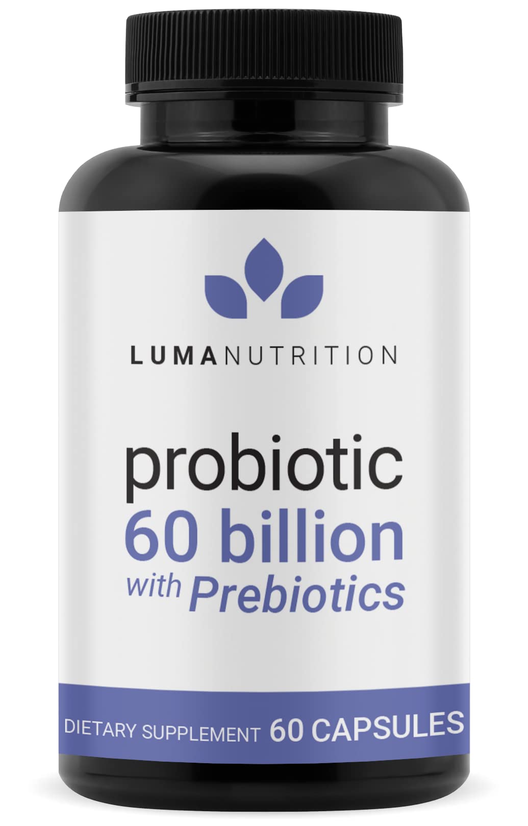 Luma Nutrition Probiotics 60 Billion CFU with Prebiotics - Probiotics for Women - Probiotics for Men - Formulated for Digestive Health - 60 Capsules