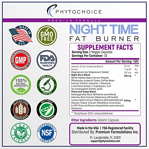 Night Time Weight Loss Pills for Women-Carb Blocker Appetite Suppressant with Melatonin-Fat Burner Diet Pills that Work Fast for Women-Nighttime Metabolism Booster-Overnight Fat Burning Pills-1 Pack