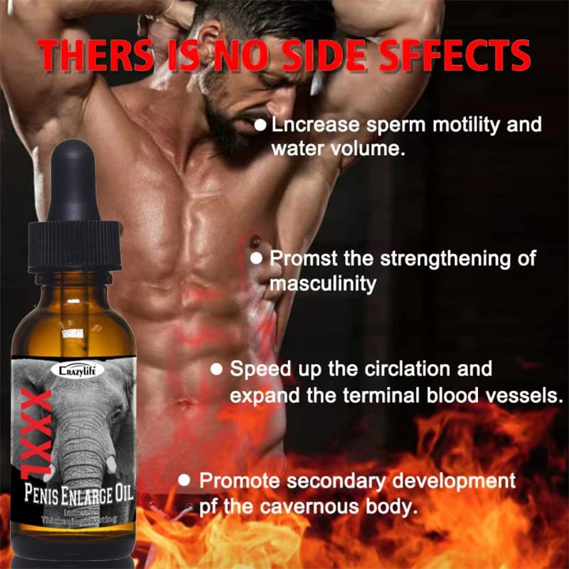 Supasize Extra Strength Men Male Enlarger Oil Natural Dick Growth Oil Crazy Life Oil Extension Growth Men 10ml Male Enlargement Oil Increase Size 10ml by Crazylife