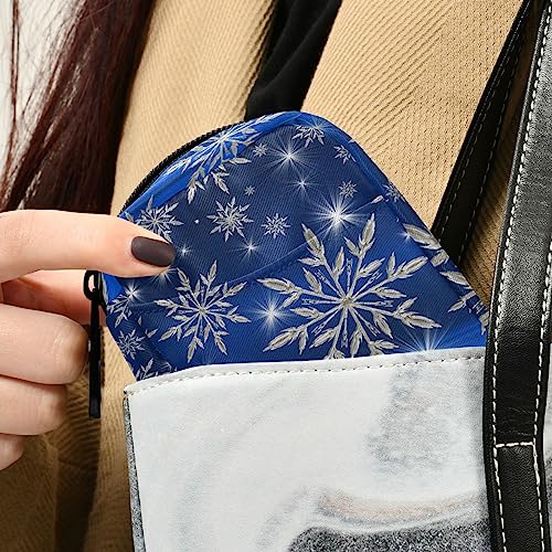 Snowflakes Christmas Travel Pill Organizer Case Daily Pill Medicine Box Organizer Protable Pill Container for Vitamin Fish Oil Pills Supplements