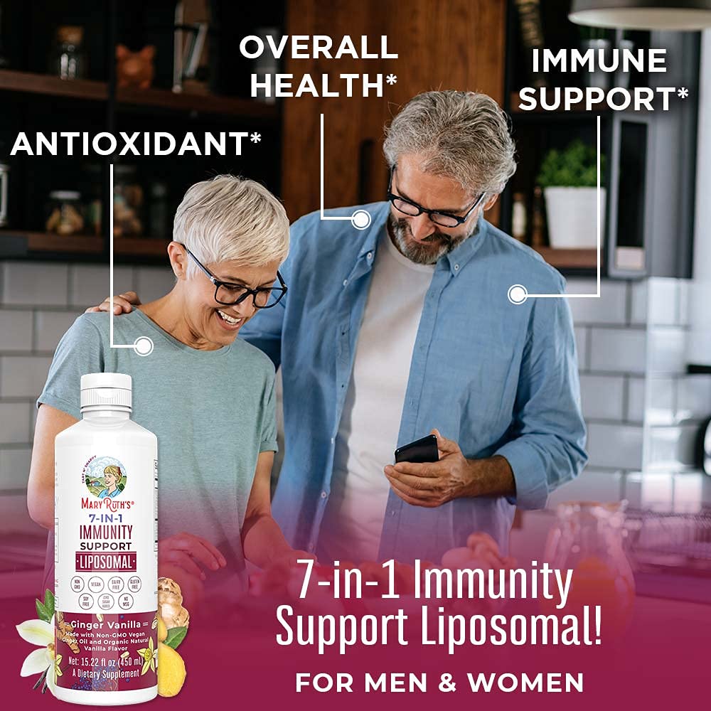 Elderberry Liquid with Vitamin C | 7 in 1 Immune Support Liquid Vitamins | Immune Defense Vitamins | Elderberry with Zinc and Vitamin C for Adults & Kids | Vegan | Non-GMO | Gluten Free | 30 Servings