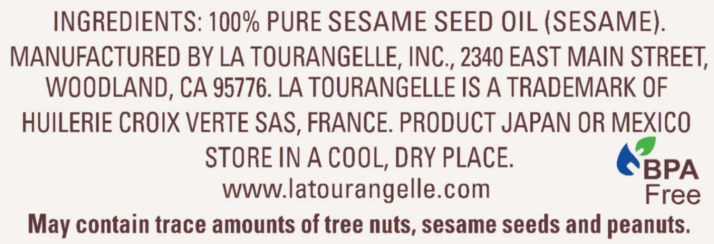 La Tourangelle, Toasted Sesame Oil, Great for Cooking, Add to Noodles, Stir-Fry, Vegetables, Vinaigrettes, and Marinades, 8.45 fl oz