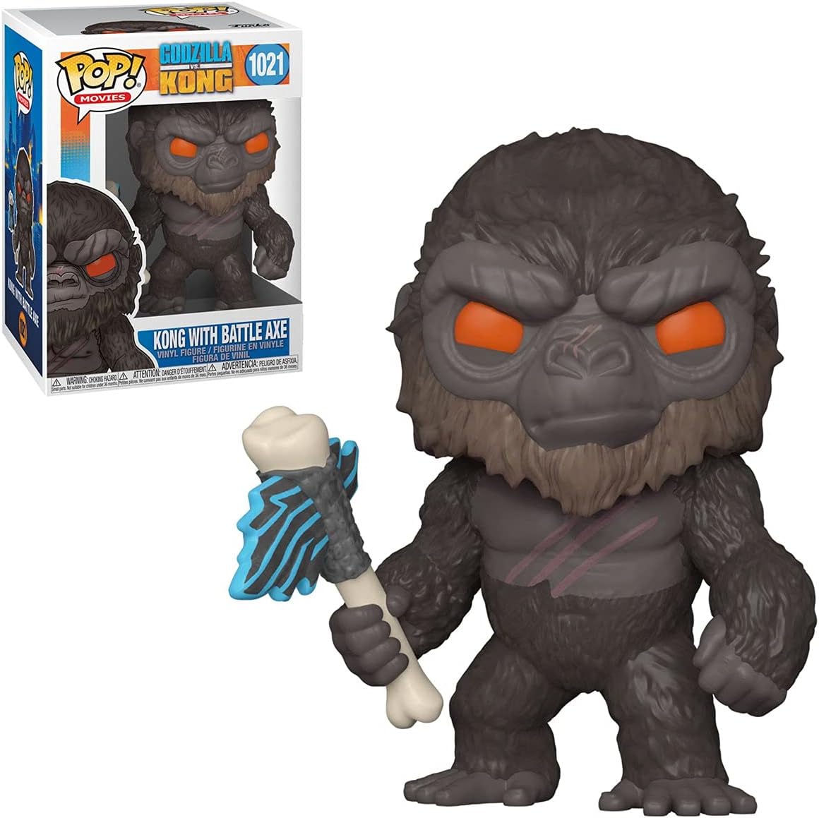 King Kong with Battle Axe Pop #1021 Pop Movies Godzilla vs Kong Vinyl Figure (Bundled with EcoTek Protector to Protect Display Box)