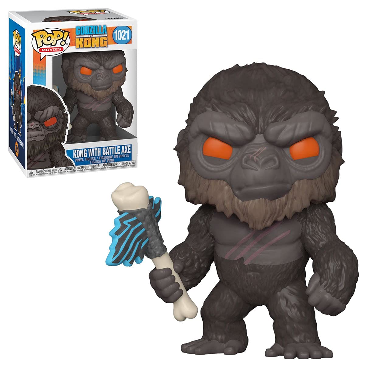 King Kong with Battle Axe Pop #1021 Pop Movies Godzilla vs Kong Vinyl Figure (Bundled with EcoTek Protector to Protect Display Box)