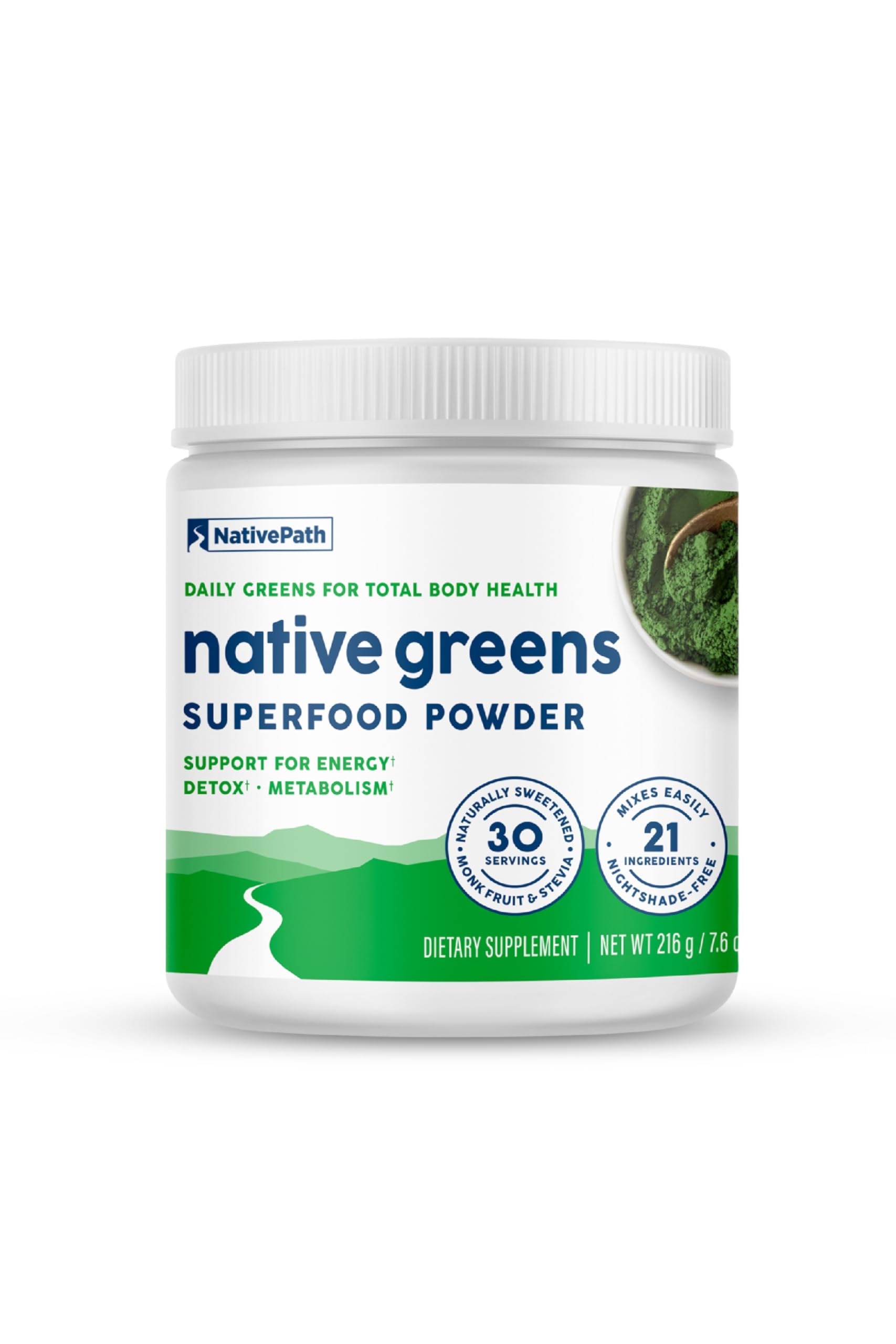 NativePath Native Greens Superfood Powder - Daily Super Greens Powder