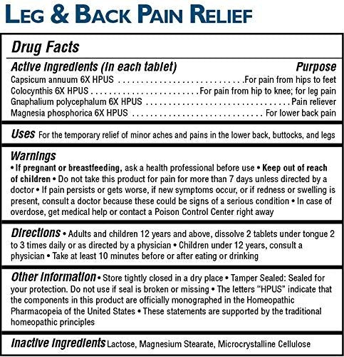 MagniLife Leg & Back Pain Relief, Fast-Acting for Sciatica Pain, Naturally Soothe Burning, Tingling and Stabbing Pains - 125 Tablets