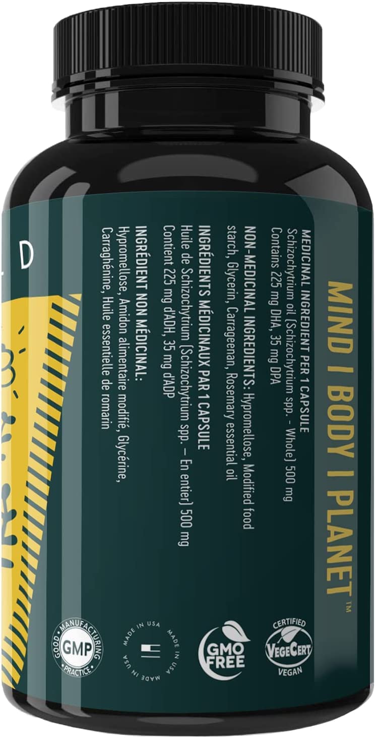 Freshfield Vegan Omega 3 DHA Supplement: Premium Algae Oil, 2 Month Supply, Plant Based, Sustainable, Premium and Mercury Free. Better Than Fish Oil! Supports Heart, Brain, Joint Health - w/DPA