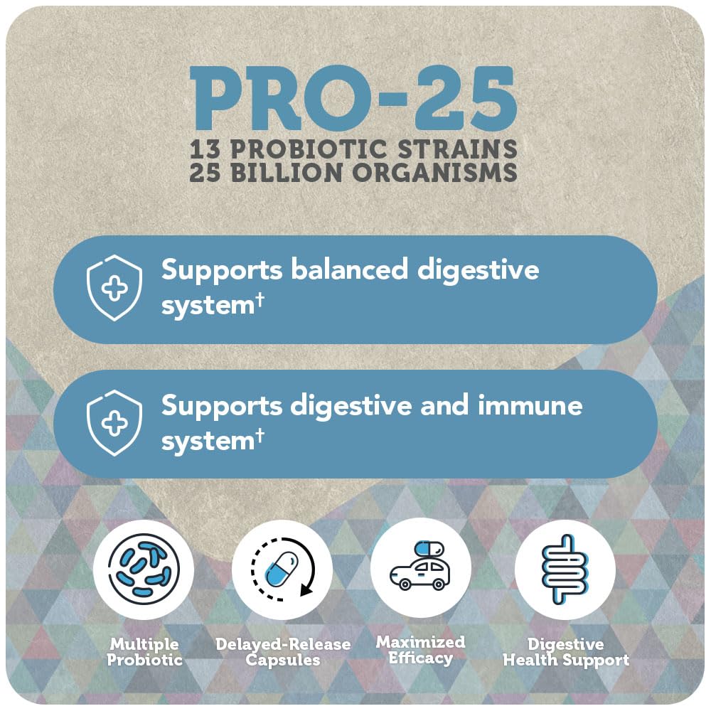 Vitamin Bounty Pro-Daily Probiotic - 13 Probiotic Strains, Gut Health, Digestive Health, Including Lactobacillus Acidophilus, Probiotic for Women and Men (Pro-25 Probiotics)