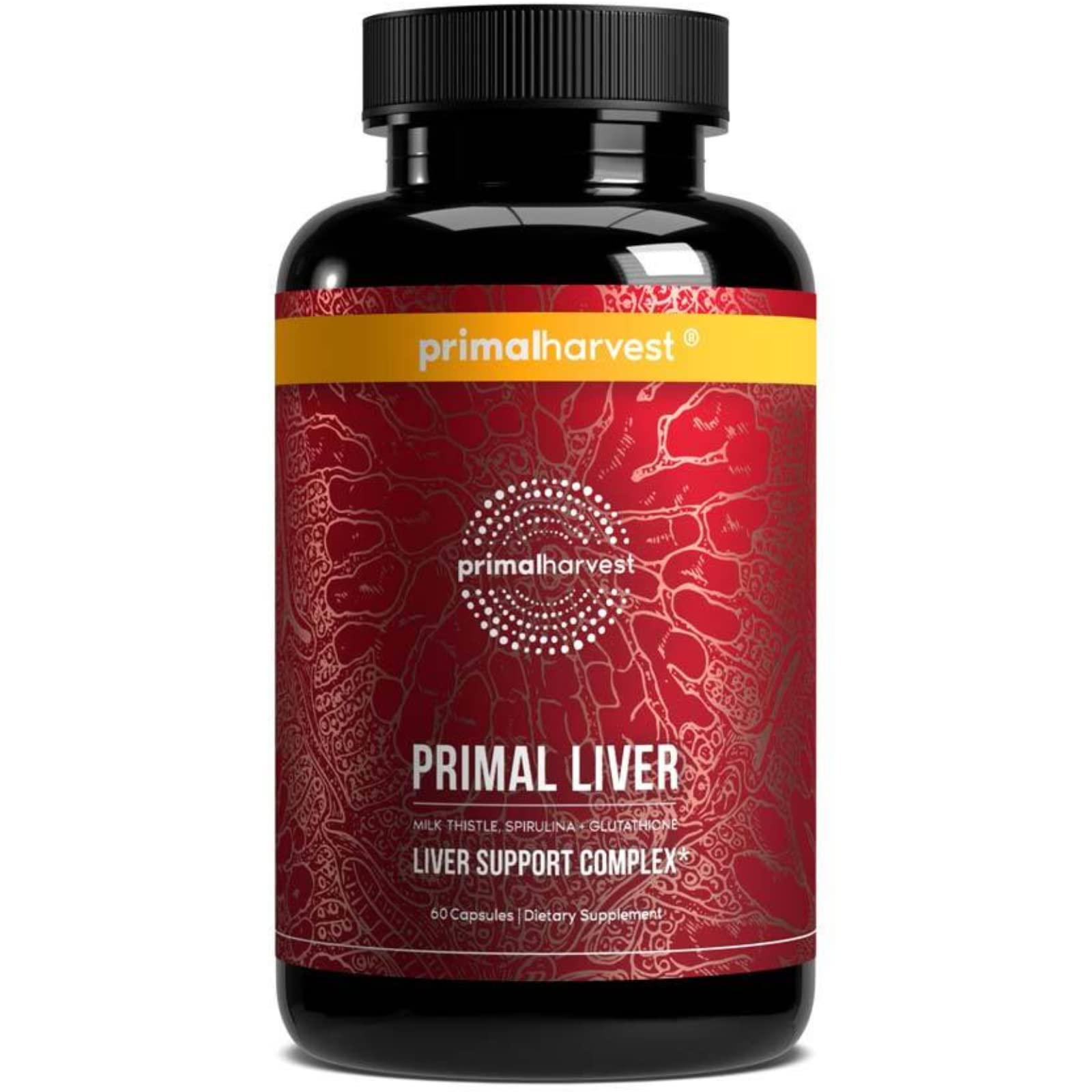 Primal Harvest Multivitamin & Liver Supplements for Women and Men Liver Support Complex with Alpha-Lipoic Acid, L-Cysteine HCL, L-Glutathione, Milk Thistle, and Spirulina