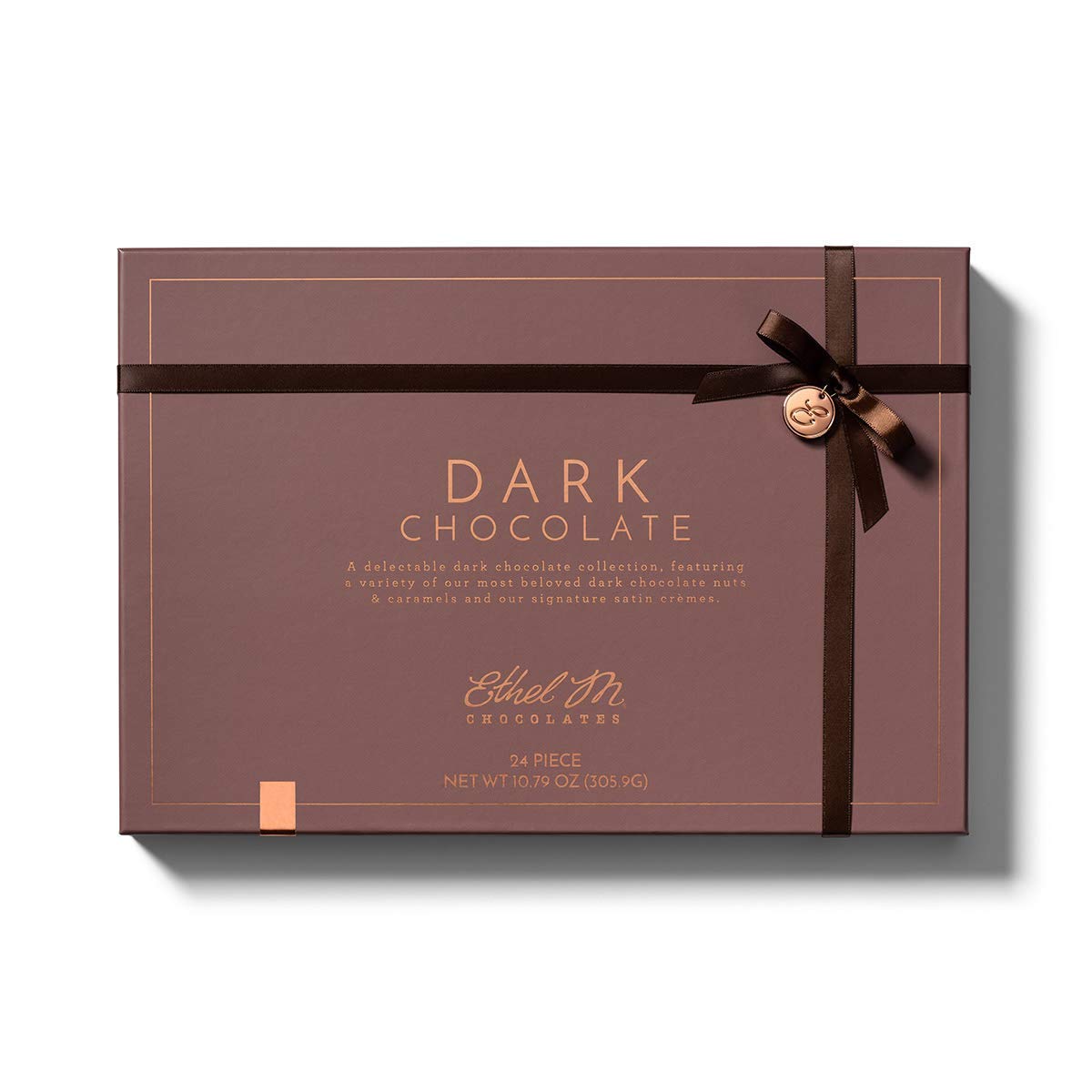 Ethel M Chocolates 24 Piece Premium Dark Chocolate Collection Assortment Candy Gift Box - Specialty Dark Chocolate Truffle With Gourmet Filling