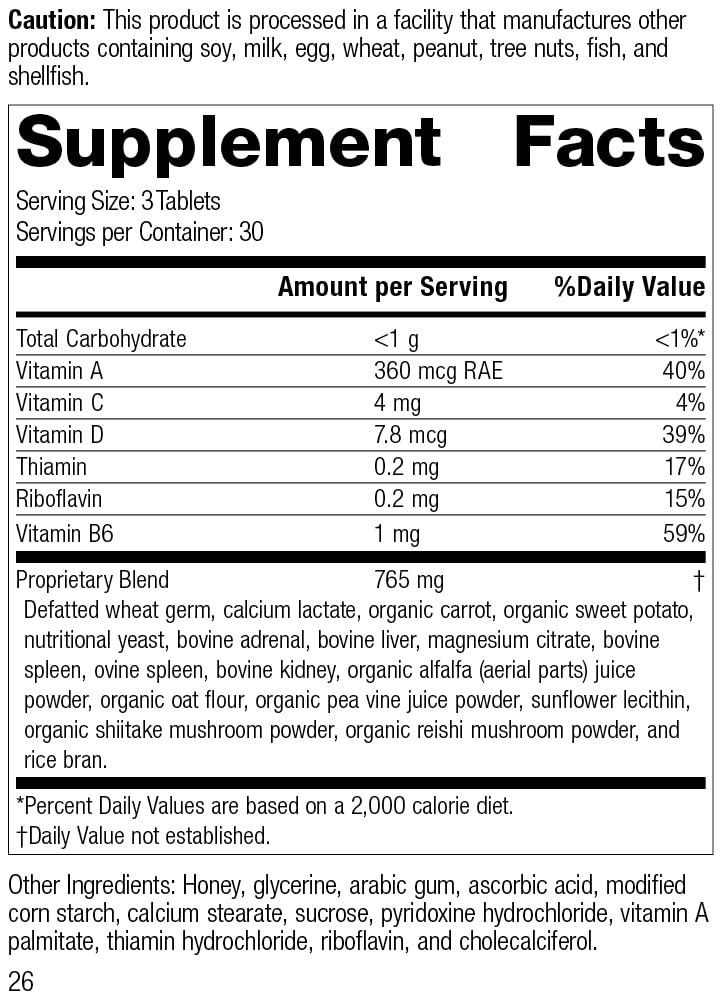 Standard Process Catalyn - Whole Food Foundational Support for General Wellbeing with Vitamin D, Vitamin C, Vitamin A, Thiamine, Riboflavin, Vitamin B6, Magnesium Citrate, and More - 90 Tablets