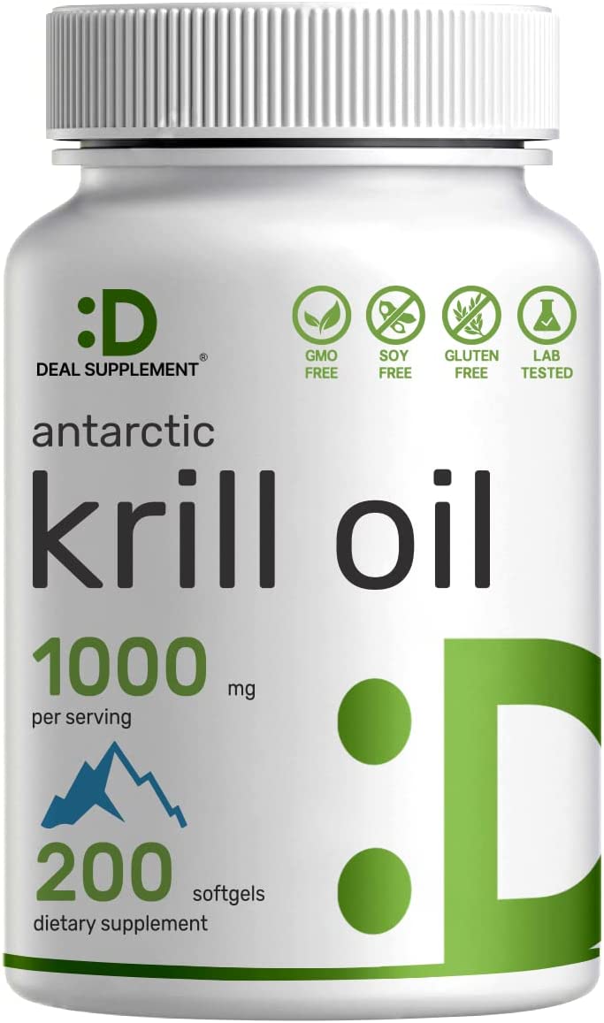 Eagleshine Vitamins Antarctic Krill Oil Supplement 1000mg, 240 Softgels, High Potency | Mercury Free | Rich in Omega-3s, EPA, DHA, Astaxanthin & Phospholipids, Non-GMO, No Gluten