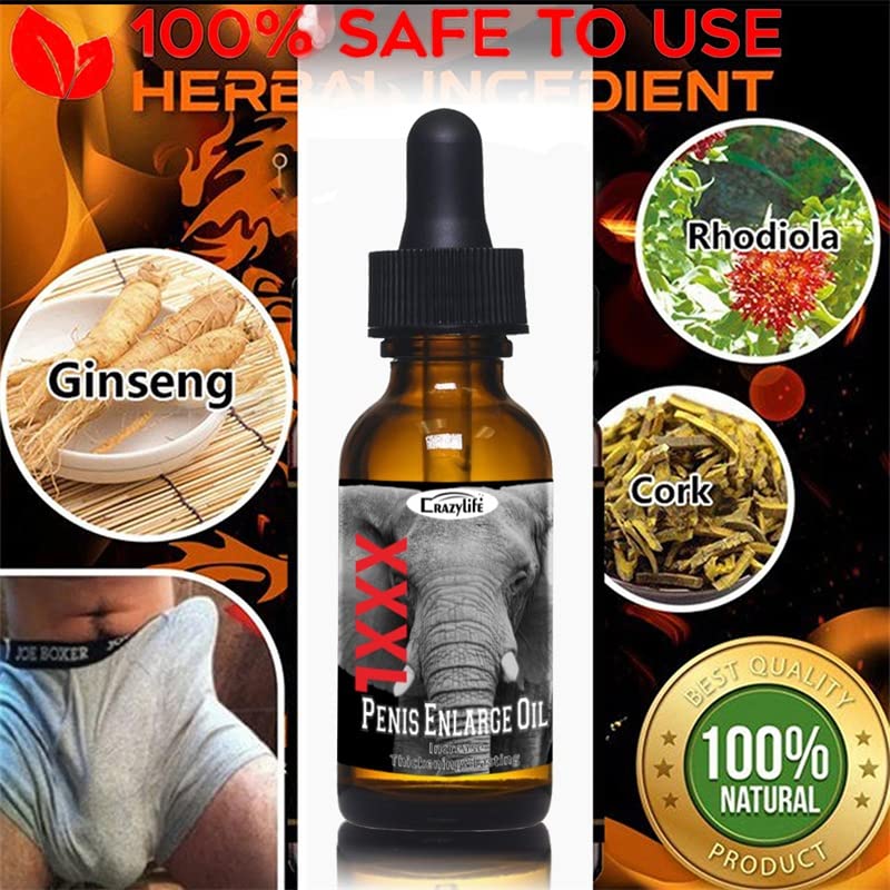 Supasize Extra Strength Men Male Enlarger Oil Natural Dick Growth Oil Crazy Life Oil Extension Growth Men 10ml Male Enlargement Oil Increase Size 10ml by Crazylife