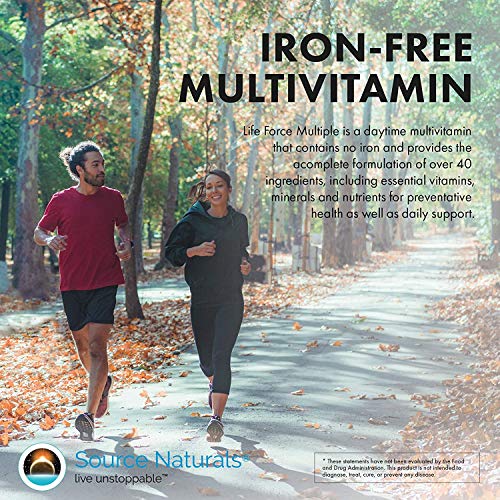 Source Naturals Life Force Multiple Daily Multivitamin High Potency Essential Vitamins, Minerals, Antioxidants & Nutrients - Energy & Immune Boost - 120 Capsules