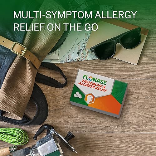 Flonase Headache and Allergy Relief Caplets with Acetaminophen 650 mg, Chlorpheniramine Maleate 4 mg and Phenylephrine HCl 10 mg Per 2 Caplet Dose - 48 Caplets