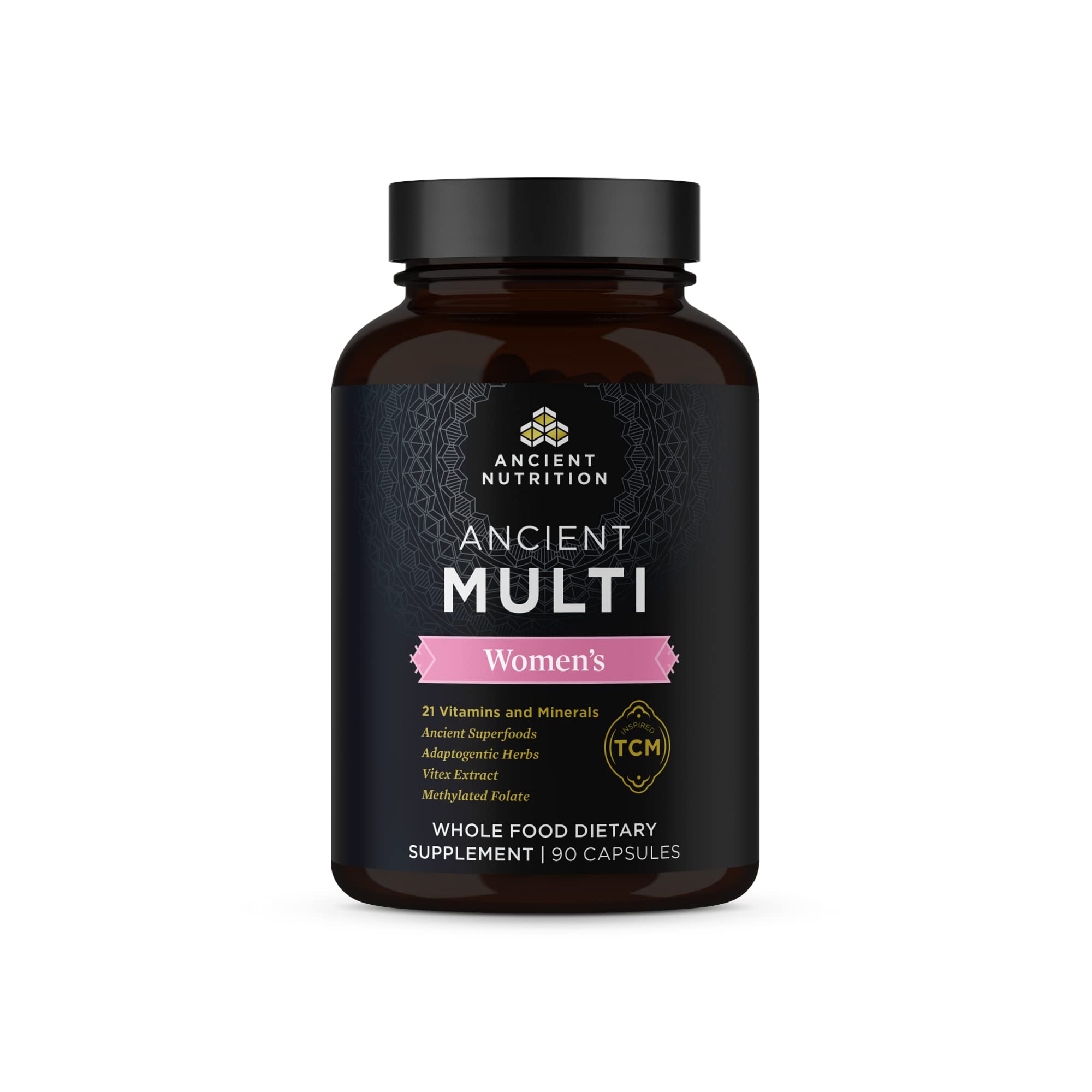 Multivitamin for Women, Ancient Multi Women's, 21 Vitamins and Minerals Including Vitamin D, C, B12, Zinc, Supports Healthy Immune System and Bone Health, Paleo and Keto Friendly, 90 Capsules