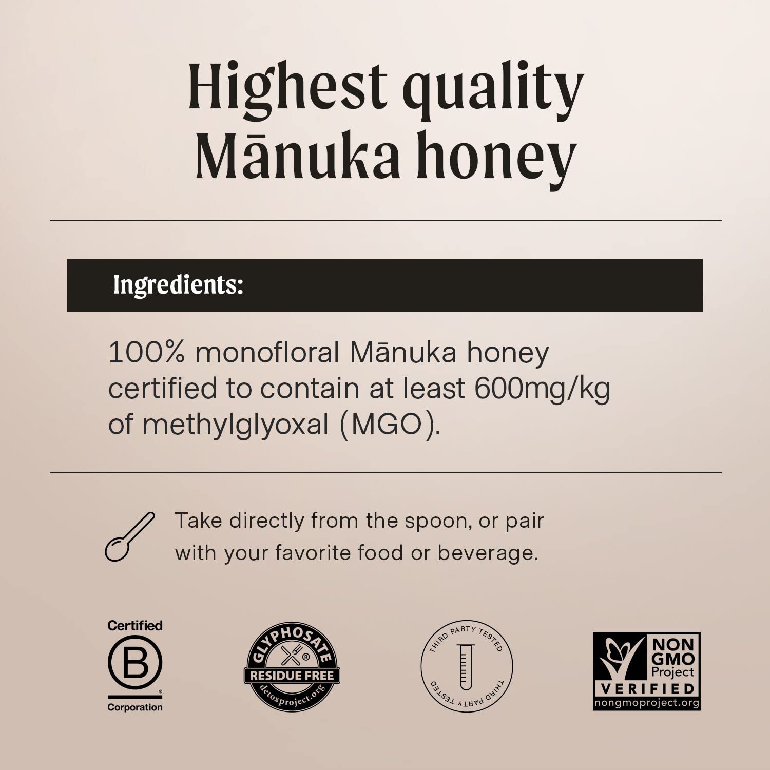 Manukora UMF 16+/MGO 600+ Raw Manuka Honey (250g/8.8oz) Authentic Non-GMO New Zealand Honey, UMF & MGO Certified, Traceable from Hive to Hand