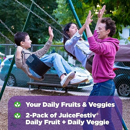 Natrol JuiceFestiv Daily Fruit & Veggie with SelenoExcell and Whole-Food [Phyto]Nutrients, Dietary Supplement Supports Better Nutrition (& overall well-being), 90 Capsules (Pack of 2), 45 Day Supply