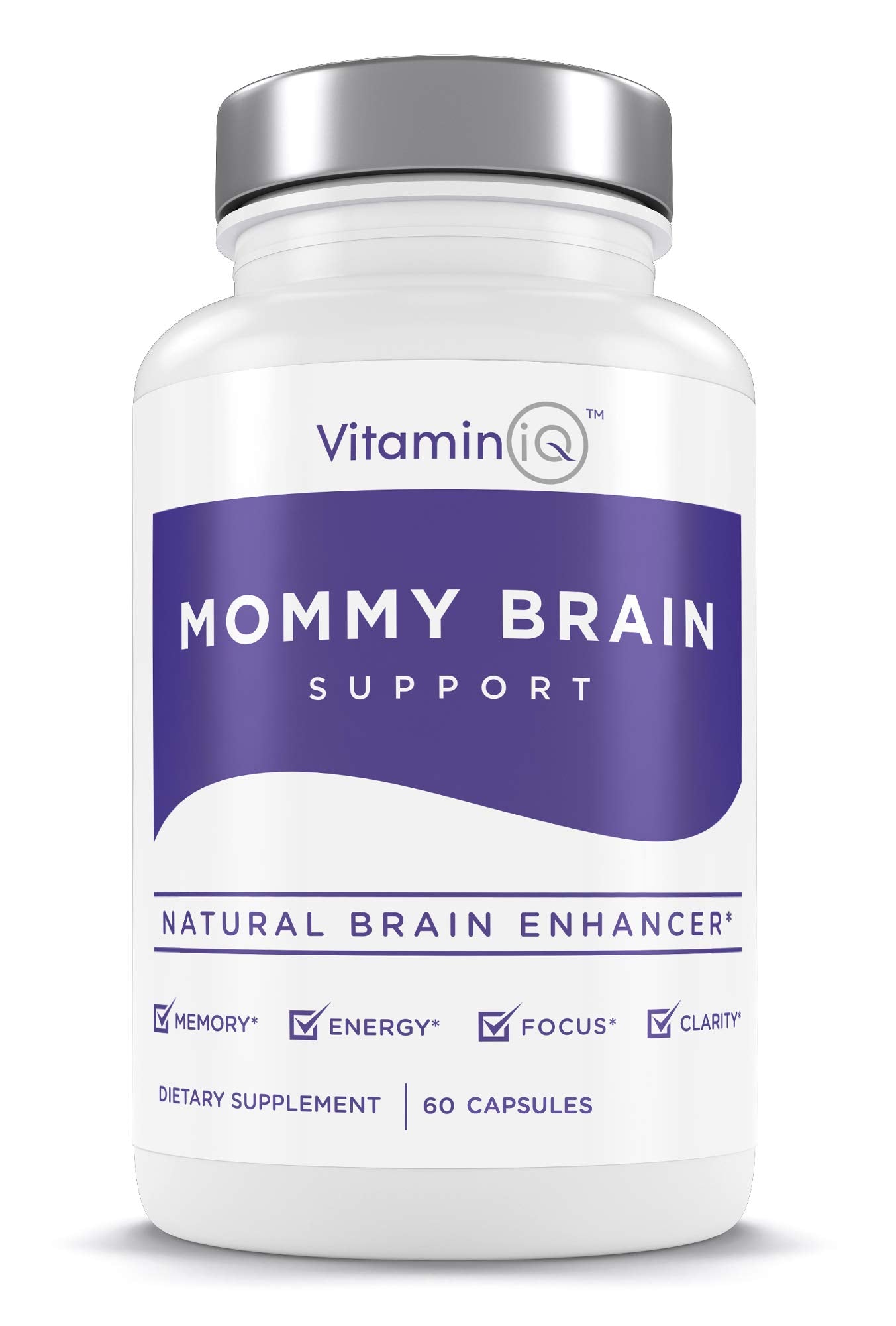 VitaminIQ Mommy Brain Postnatal Supplement (60 Capsules) for Cognitive Health, Mood, Energy with GPC and CDP Choline, Phosphatidylserine, Omega-3 DHA