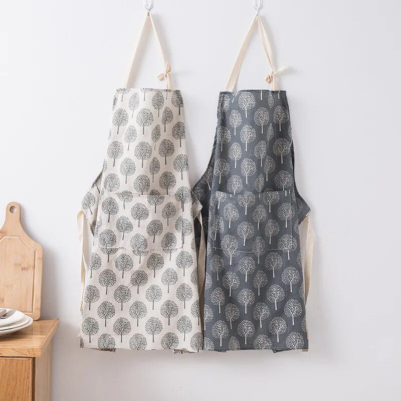 Adjustable Cotton Linen Fashion Apron for Men and Women