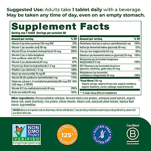 MegaFood Women's 55+ One Daily Multivitamin for Women with Vitamin A, Vitamin C & Vitamin E for optimal aging support - Plus Real Food - Bone & Immune Support Supplement - Vegetarian - 60 Tabs