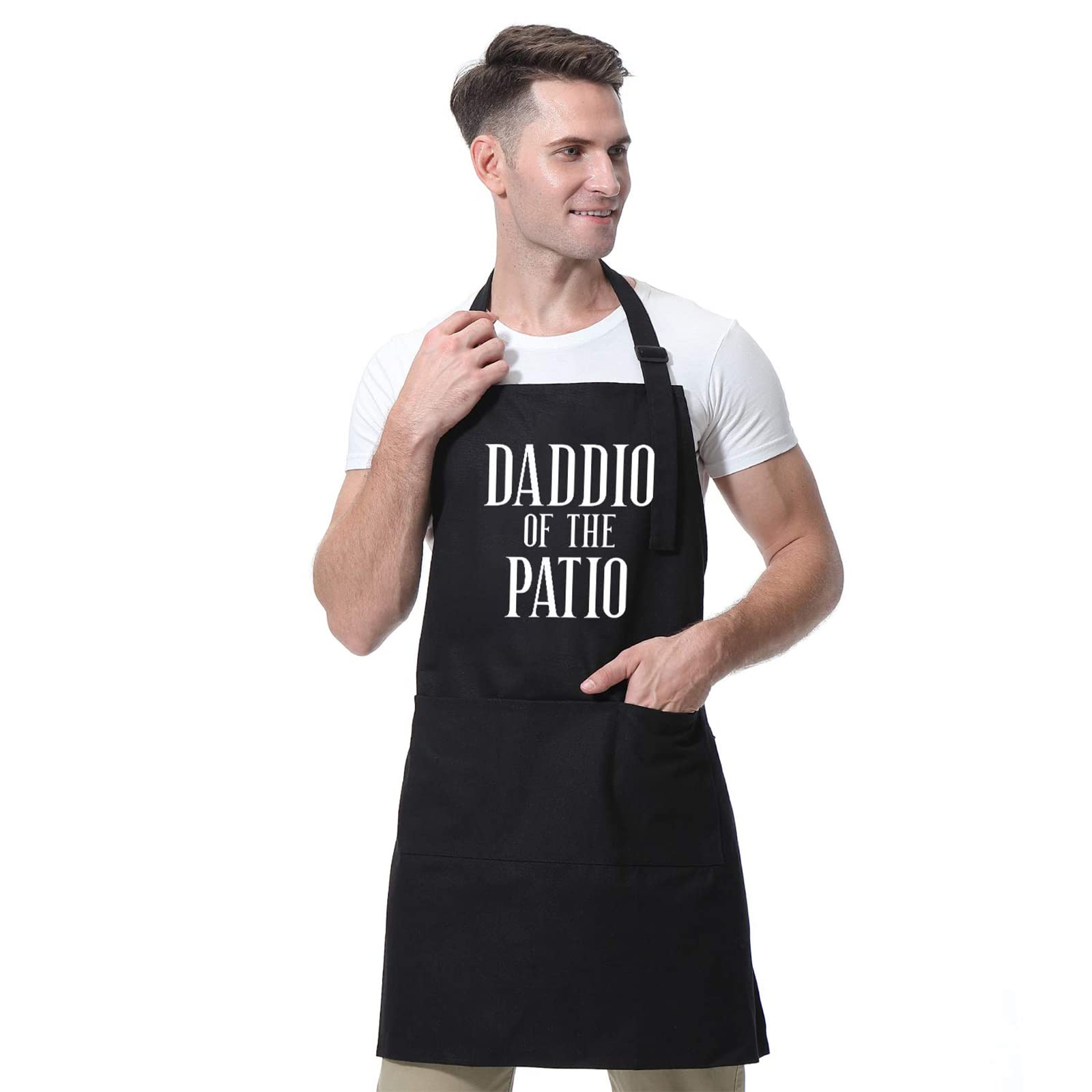 Miracu Fathers Day Dad Gifts from Daughter, Son - Grill Apron for Dad, Fathers Day Apron - Birthday, Father's Day Funny Gifts for Dad, Father in Law, Step Dad, Best Dad - Dad Apron for Grilling BBQ