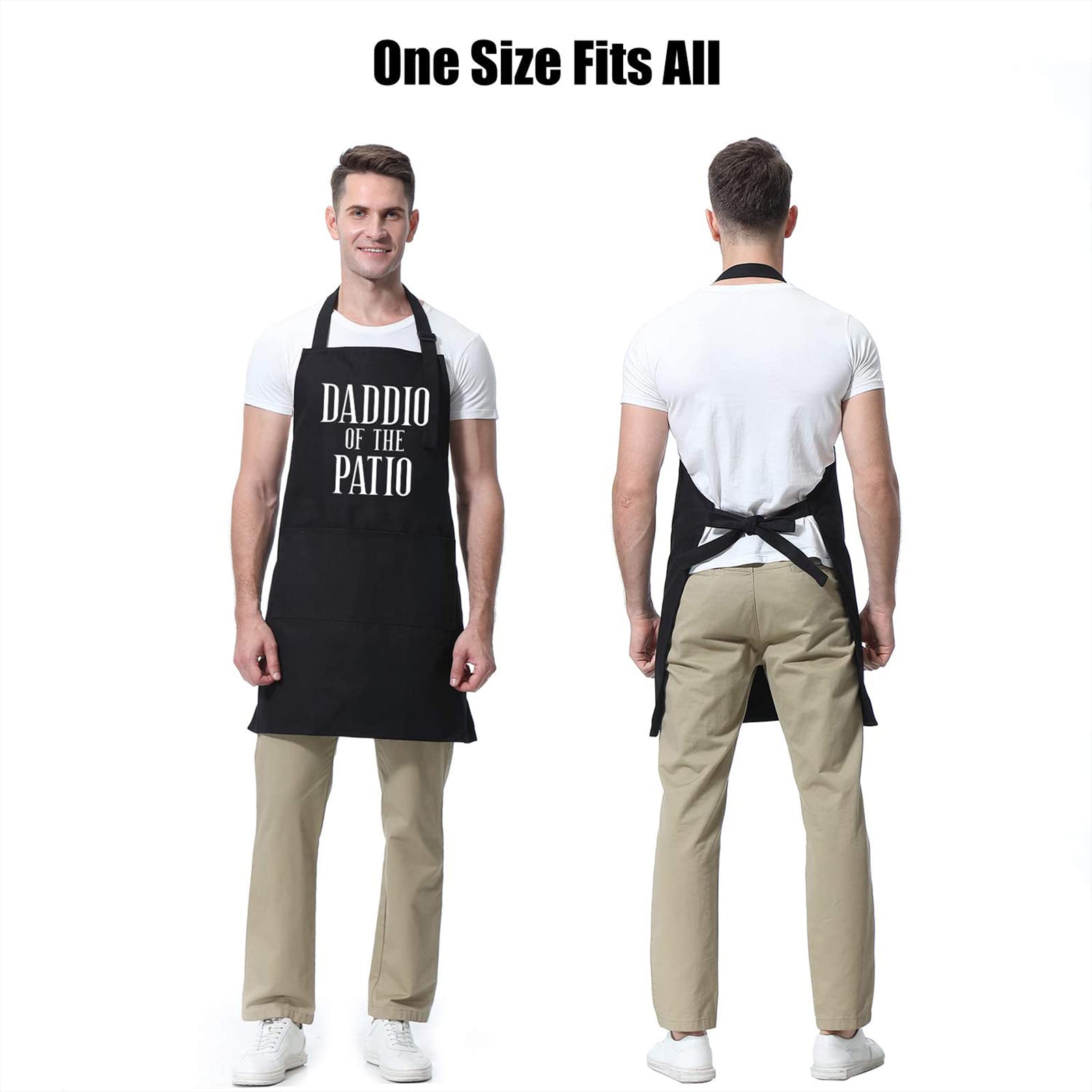 Miracu Fathers Day Dad Gifts from Daughter, Son - Grill Apron for Dad, Fathers Day Apron - Birthday, Father's Day Funny Gifts for Dad, Father in Law, Step Dad, Best Dad - Dad Apron for Grilling BBQ