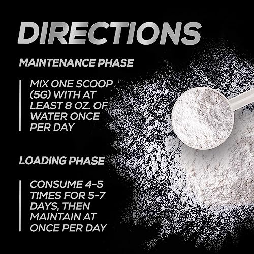 Pure Creatine 5000mg (5g) - Micronized Creatine Monohydrate Powder Unflavored, Keto Friendly - Creatine Pre Workout, Supports Muscle Building & Strength, Vegan, Keto, Gluten-Free - 60 Servings