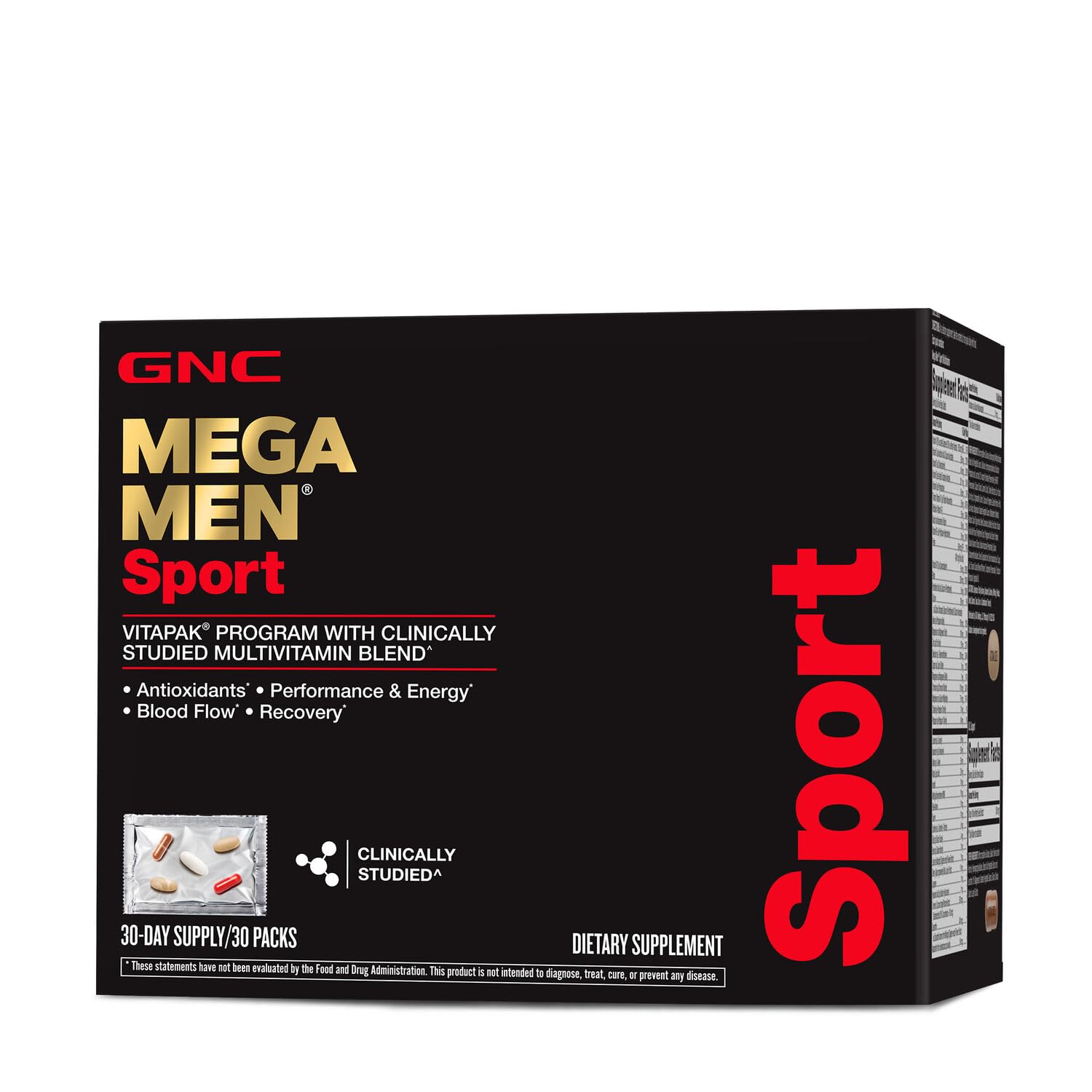 GNC Mega Men Sport Vitapak 30 Day New Formula