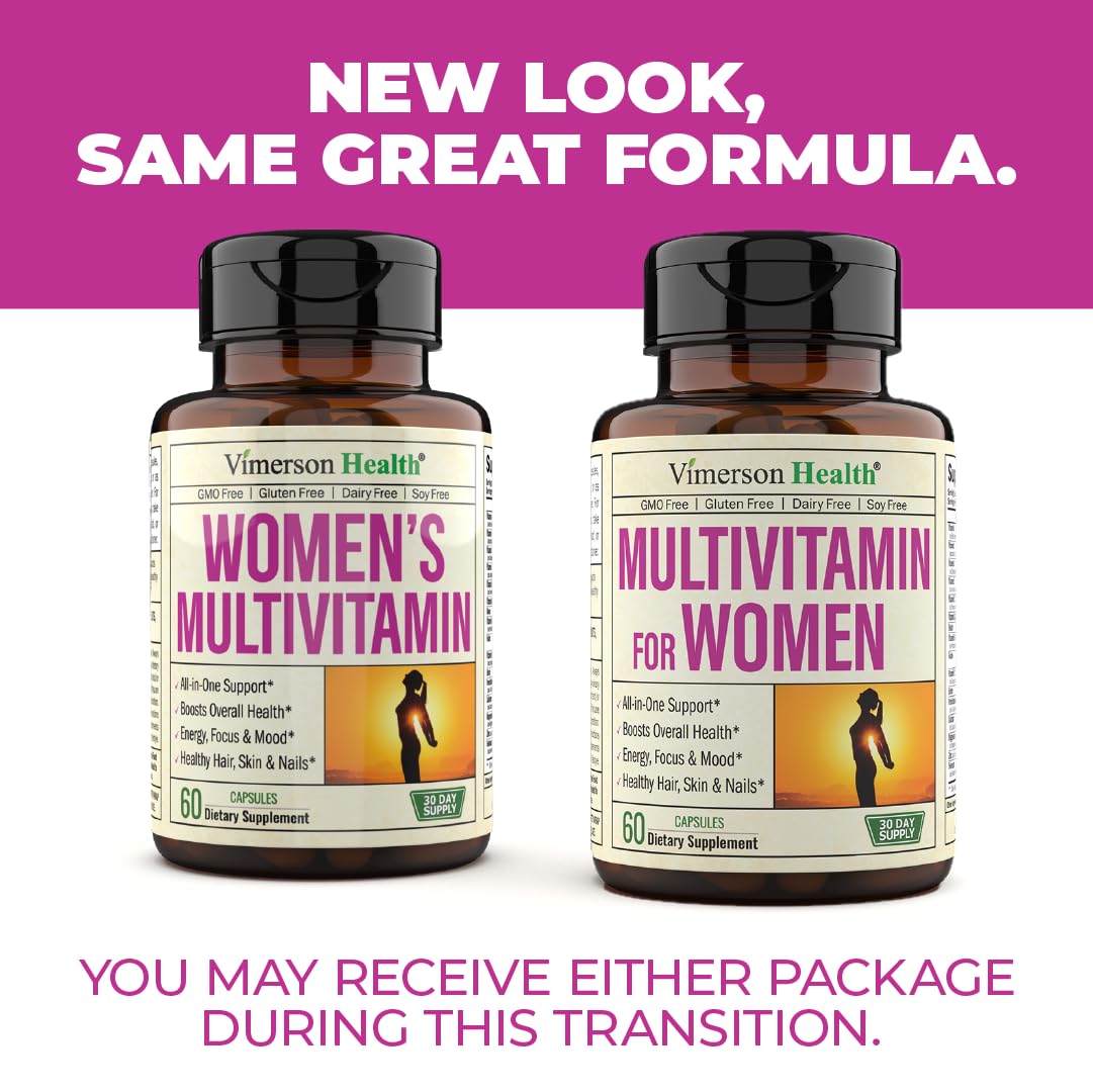 Multivitamin for Women - Womens Multivitamin & Multimineral Supplement for Energy, Mood, Hair, Skin & Nails - Womens Daily Multivitamins A, B, C, D, E, Zinc, Calcium & More. Women's Vitamins Capsules