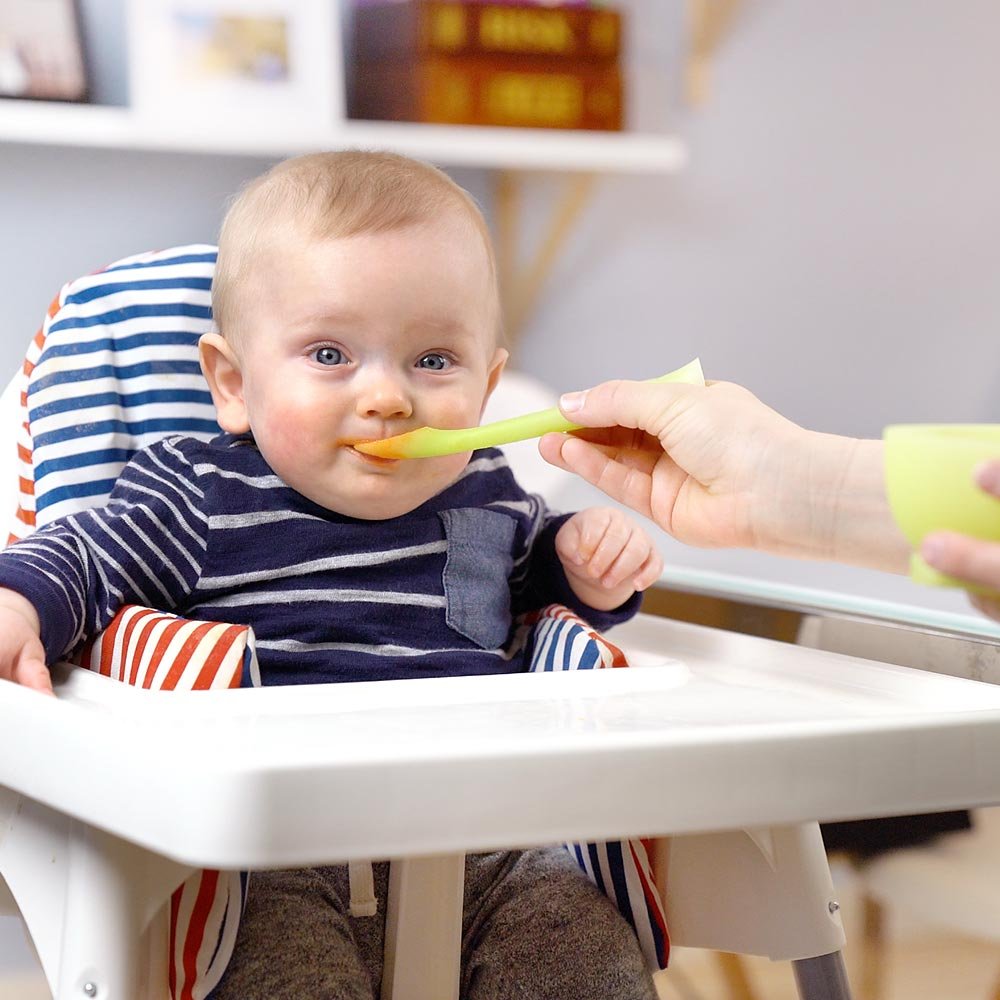 Olababy 100% Silicone Soft Tip Feeding Spoon for Parent Led Weaning 2 Count (Pack of 1 )