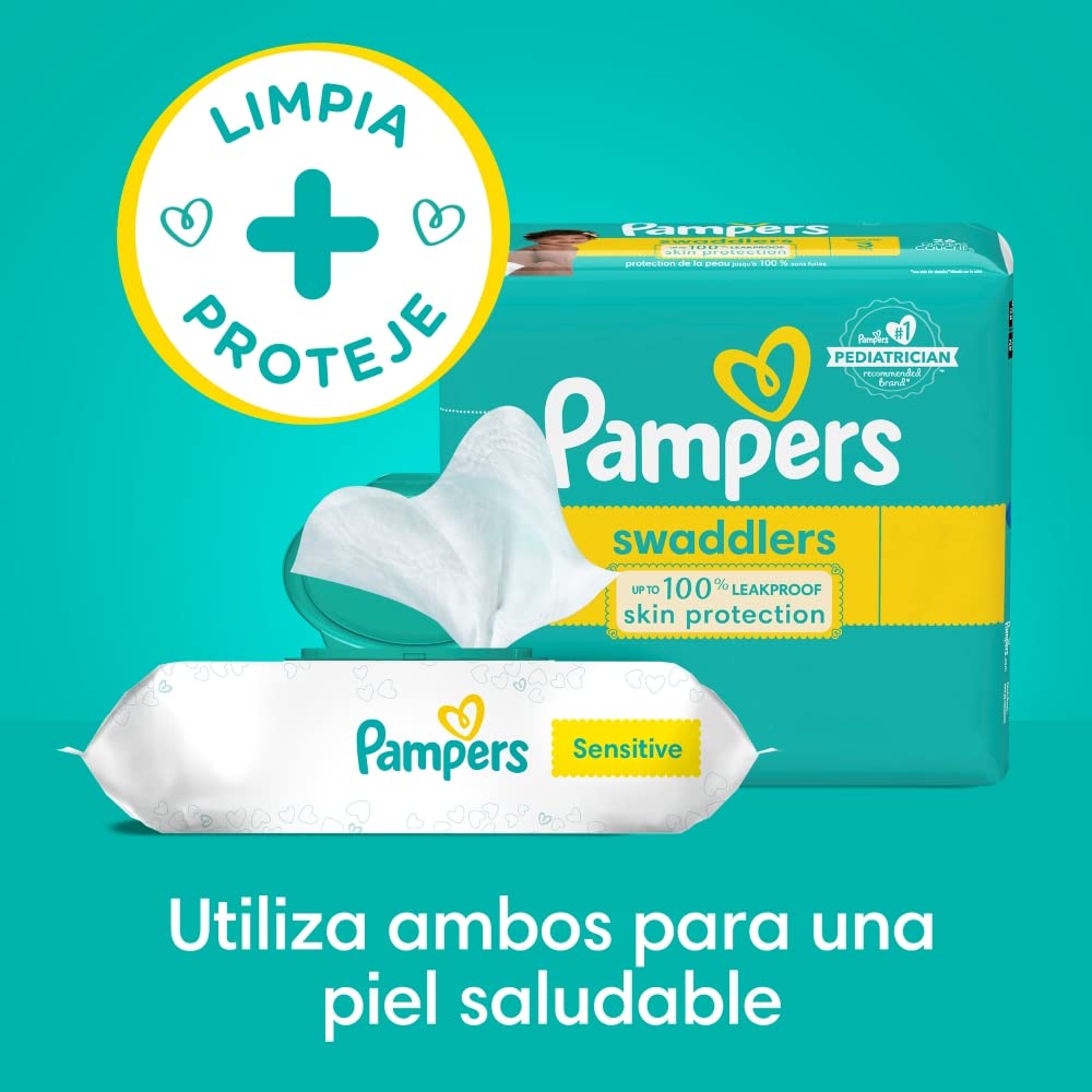 Pampers Baby Wipes Sensitive Perfume Free 8X Refill Packs 576 Count