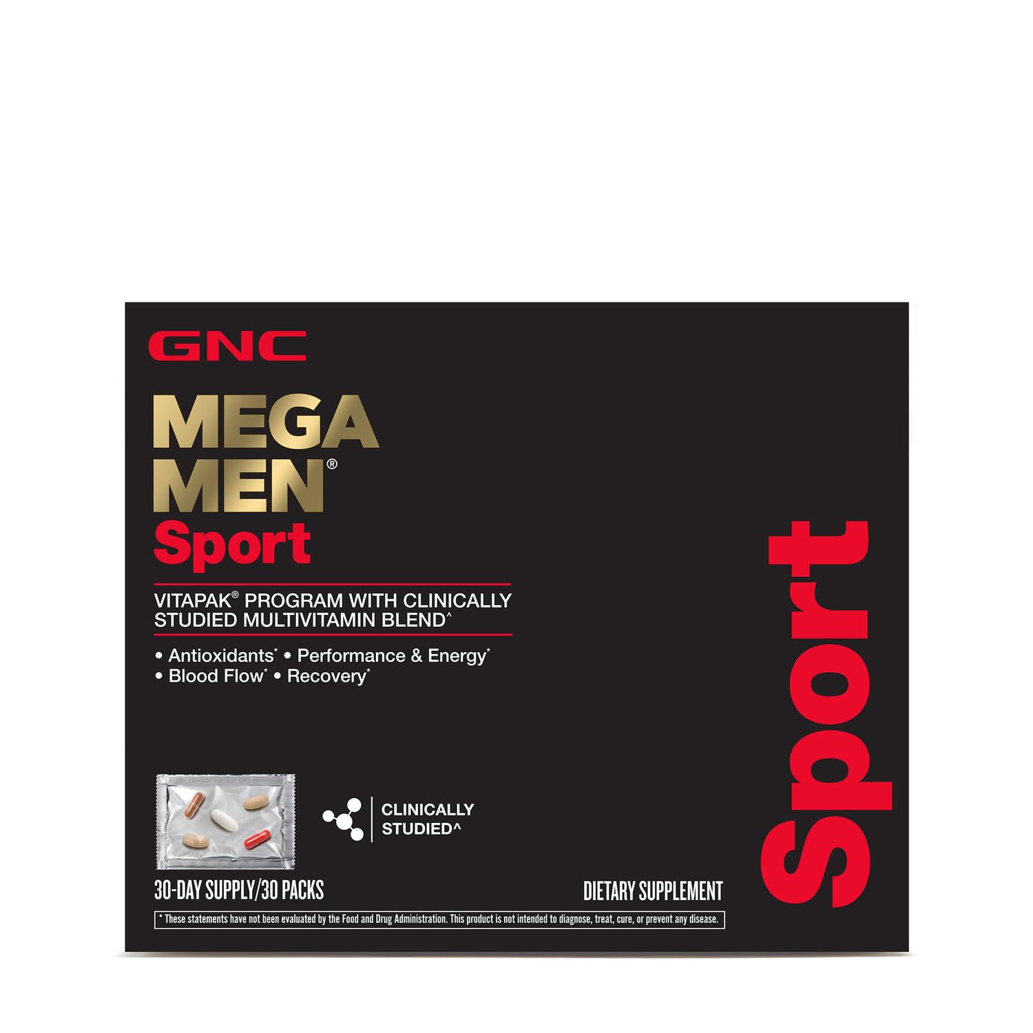 GNC Mega Men Sport Vitapak 30 Day New Formula