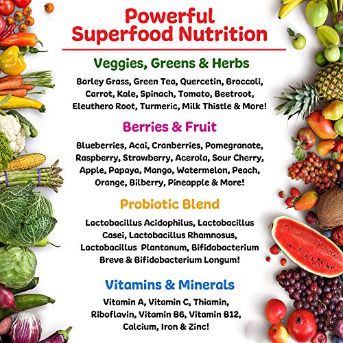 Ruby Reds | Delicious Reds Powder Fruit & Vegetable Supplement with Potent Vitamins, Minerals, Enzymes, Herbs, Nutrients and Probiotics for Overall Health 11 oz. (30 Servings)