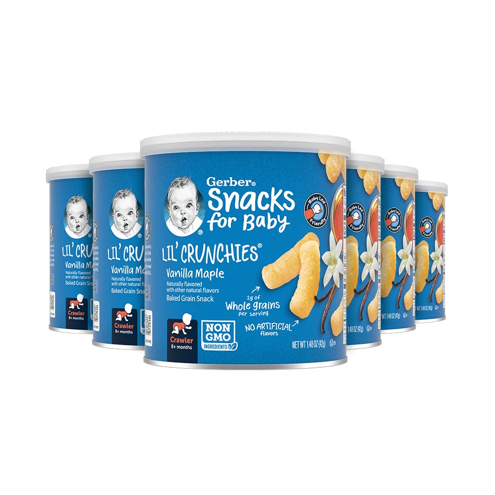 Gerber Snacks for Baby Lil Crunchies, Vanilla Maple, 1.48 Ounce (Pack of 6)