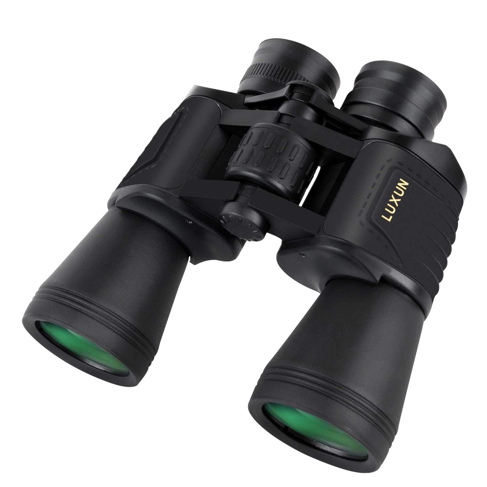 LUXUN 10x50 Binoculars for Adults, HD Compact Binocular with Low Light Night Vision, Powerful Waterproof Binoculars for Hunting Bird Watching and Concerts