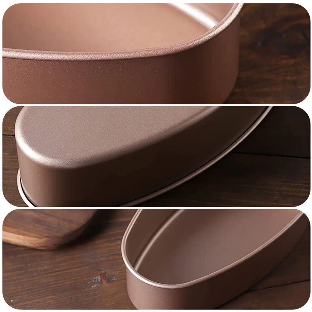 Versatile 23cm Oval Nonstick Carbon Steel Baking Pan