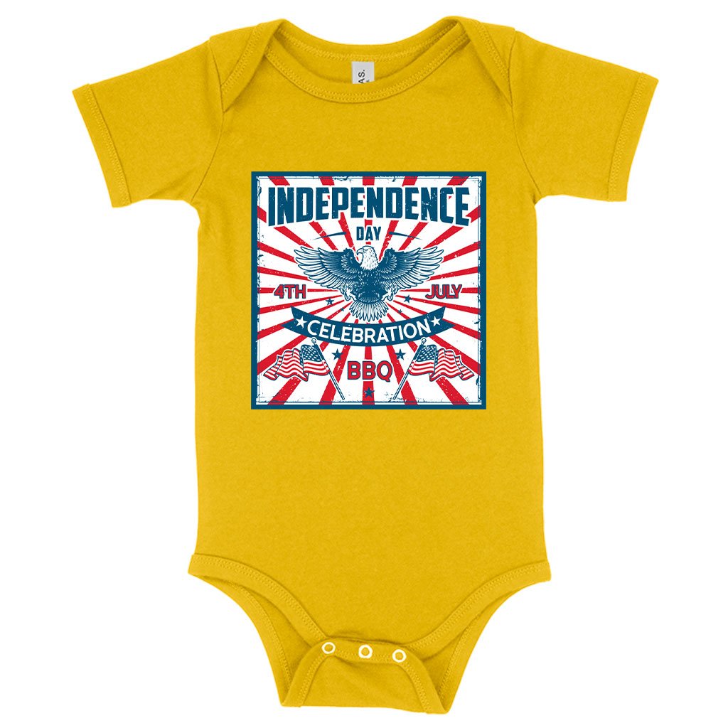 Baby Jersey Independence Day Celebration Onesie - Vintage Independence Day Onesie - Patriotic Onesie