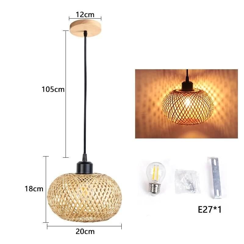 Eco-Friendly Handmade Rattan Bamboo LED Chandelier