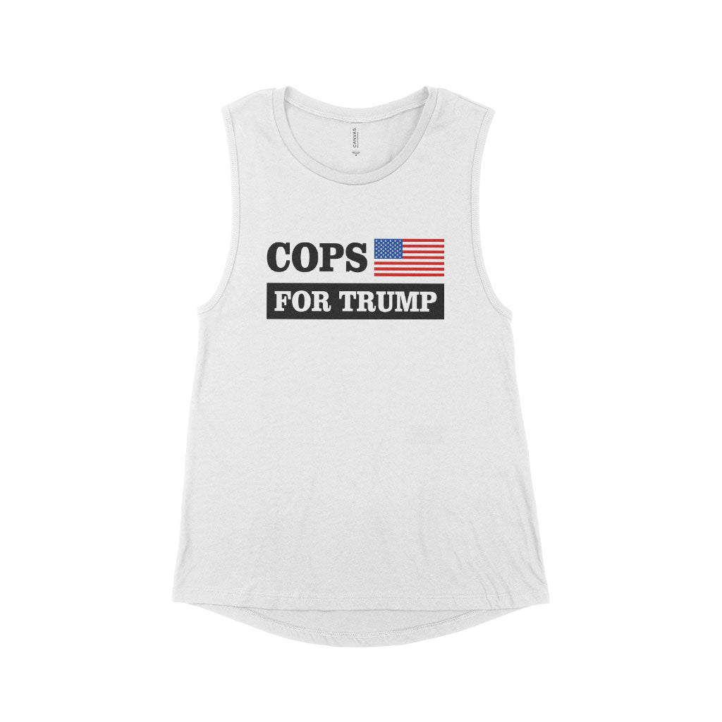 Women's Cops for Trump Muscle Tank - Trump Tank Top