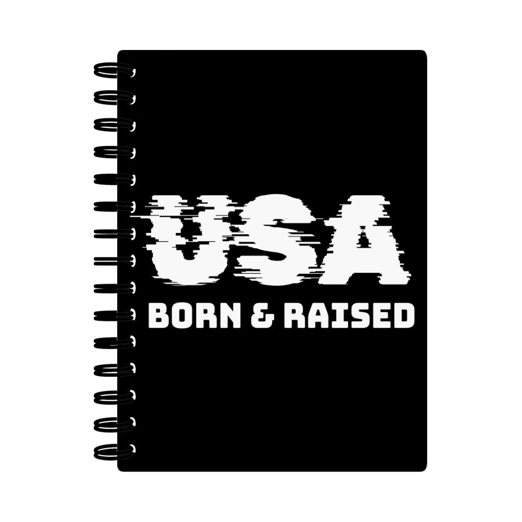 Born in the USA Spiral Notebook - Patriotic Design Notebook - Cool Design Notebook