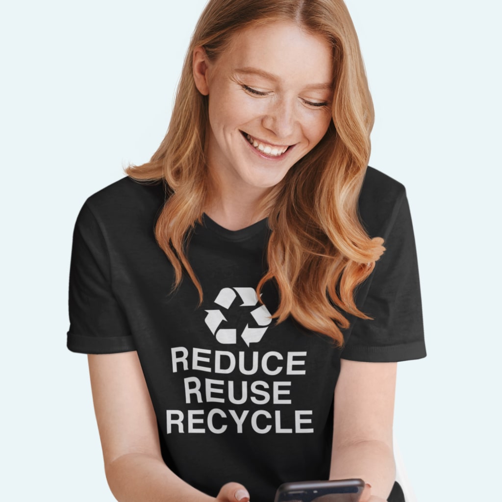 Reduce Reuse Recycle Unisex Jersey T-Shirt Made in USA