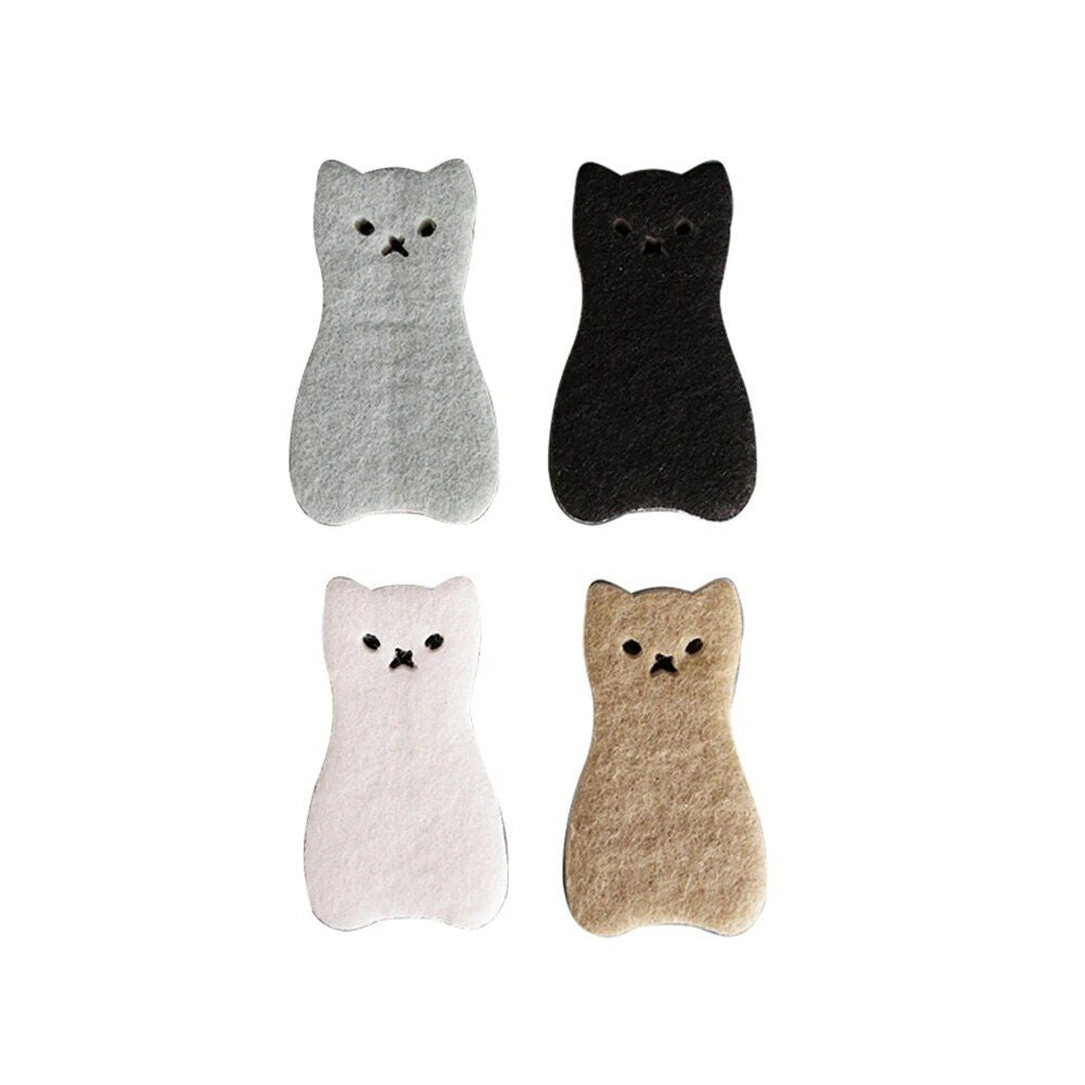 Adorable Cat-Shaped 4-Piece Sponge Set