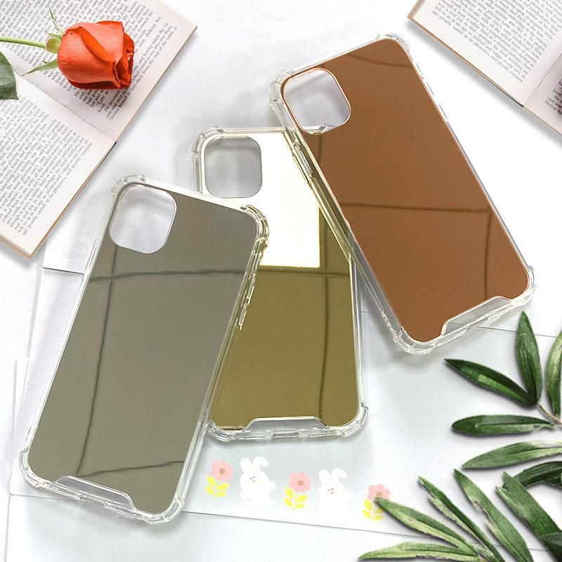 Luxury Mirror TPU Shockproof Phone Case for Various iPhone Models