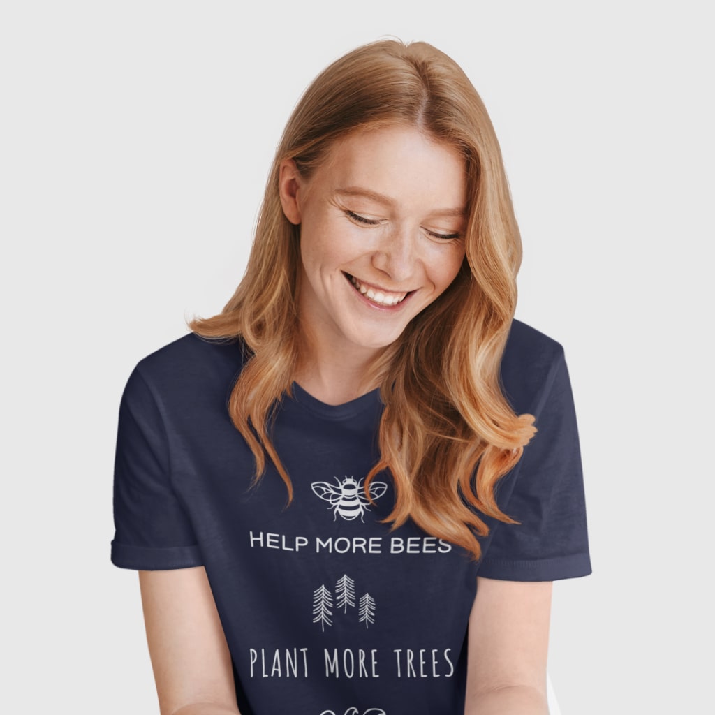 Help More Bees Unisex Jersey T-Shirt Made in USA