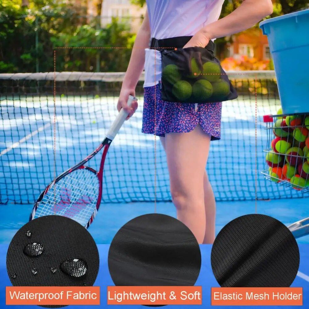 Versatile Sports Ball Bag with Adjustable Waist Belt - Ideal for Tennis, Golf, Ping Pong, and More