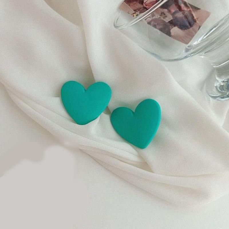 Colorful Heart-Shaped Acrylic Earrings