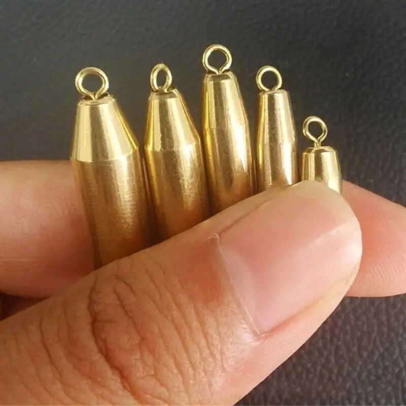 Premium Brass Slip Sinker Set - Durable Fishing Weights (5g to 12g)